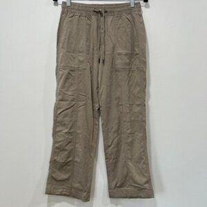 Banana Republic Womens Pants XS $89.50 Khaki Pull On Loose Fit Rayon Drawstring